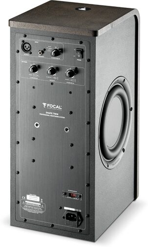 open zoom image for Focal Shape Twin Dual Powered Studio Monitor, Single Speaker, Dark Walnut, Main Back