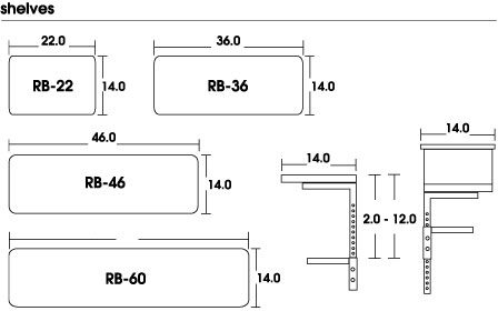 open zoom image for RaXXess RB22 Config-U-Raxx 22 Inch Rack Bridge, Dimensions