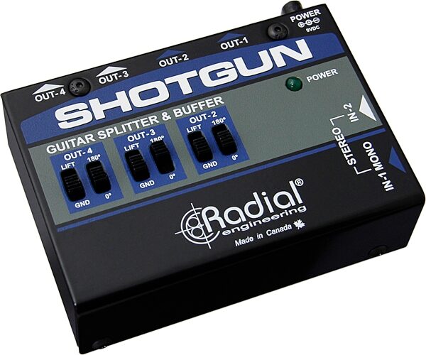 open zoom image for Radial Engineering Shotgun 4 Output Guitar Splitter, New, Action Position Back