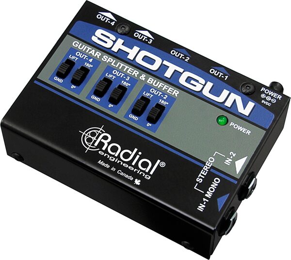 open zoom image for Radial Engineering Shotgun 4 Output Guitar Splitter, New, Action Position Back