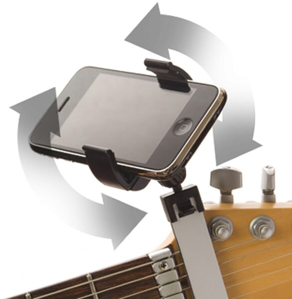 open zoom image for Castiv Guitar Sidekick Universal Smartphone Support System, In Use