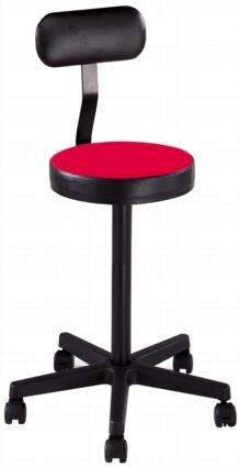open zoom image for QuikLok D748 Studio Seat with 5-Wheel Locking Caster Base and Backrest, Main