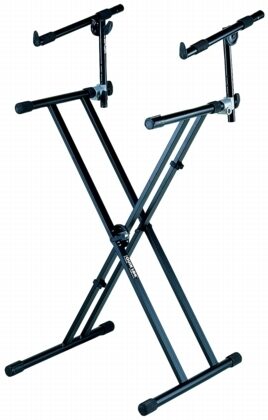 open zoom image for QuikLok QLX22 Double-Brace X Keyboard Stand with QLX Recall Disc System and Adjustable 2nd Tier, Main