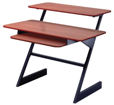 open zoom image for QuikLok Z250 Triple Shelf Workstation, Black Cherry
