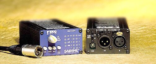 open zoom image for Sabine SM820 Microphone Feedback Exterminator with Microphone Preamp, Front And Back