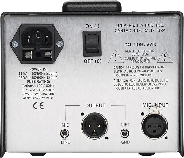 open zoom image for Universal Audio Solo/610 Microphone Preamp, New, Back