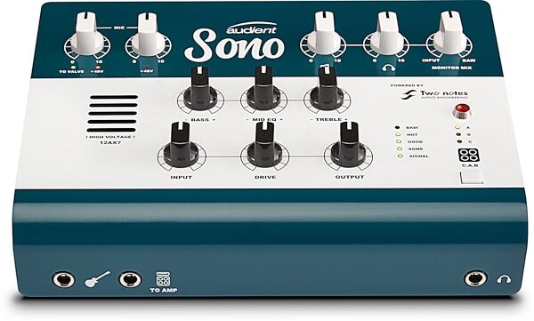 open zoom image for Audient Sono USB Guitar Recording Audio Interface, Angled Front