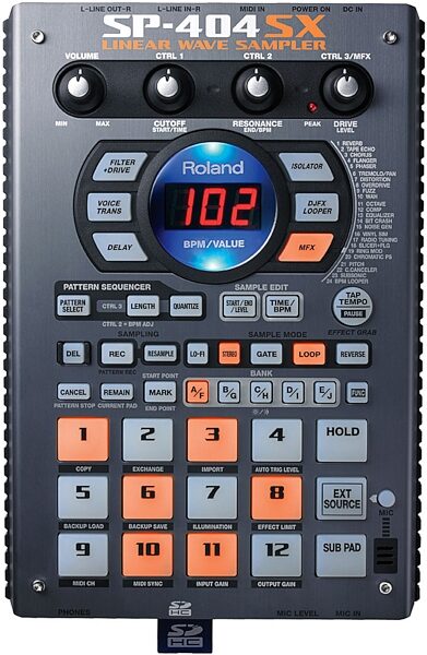 open zoom image for Roland SP404SX Sampling Workstation, Top - Blue