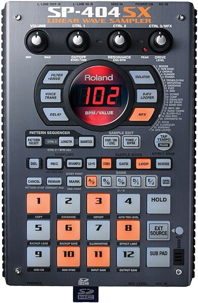 open zoom image for Roland SP404SX Sampling Workstation, Top - Red