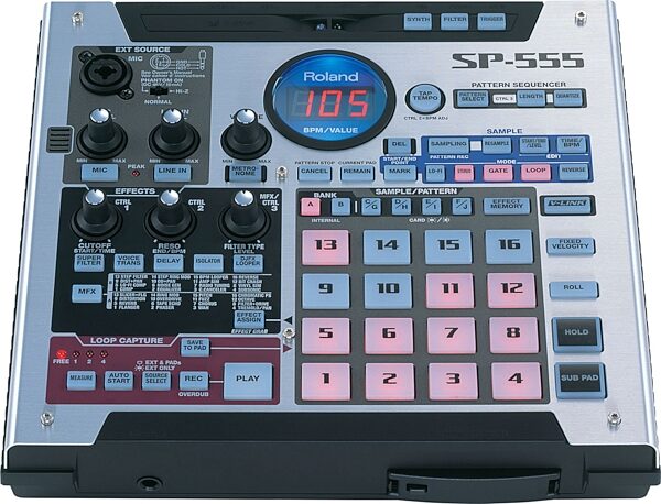 open zoom image for Roland SP-555 Sampler with Effects, Front View