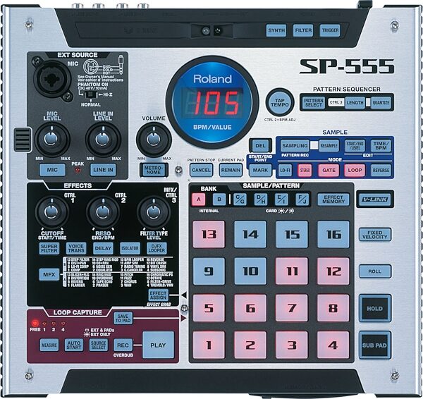 open zoom image for Roland SP-555 Sampler with Effects, Main