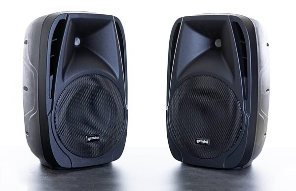 open zoom image for Gemini ES-210MXBLU-ST Portable PA System with Speaker Stands, New, Speakers