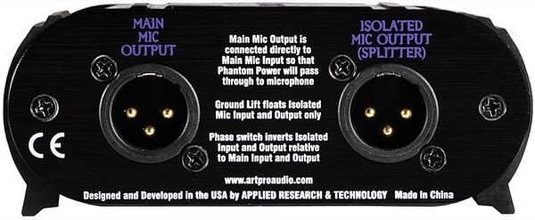 open zoom image for ART SPLITCom Pro Microphone Splitter/Combiner, New, Back
