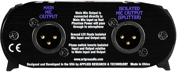 open zoom image for ART SPLITCom Pro Microphone Splitter/Combiner, New, Rear