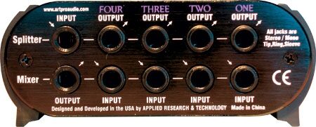open zoom image for ART SPLITMix4 Passive Four-Channel Stereo/Mono Splitter, New, Rear