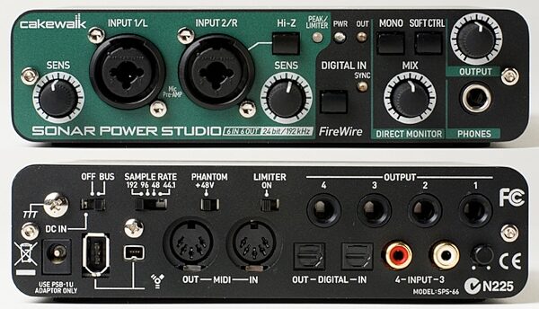 open zoom image for Cakewalk SONAR PowerStudio 660, Front and Back