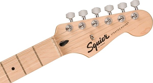 open zoom image for Squier Sonic Stratocaster Electric Guitar, Black, Action Position Back