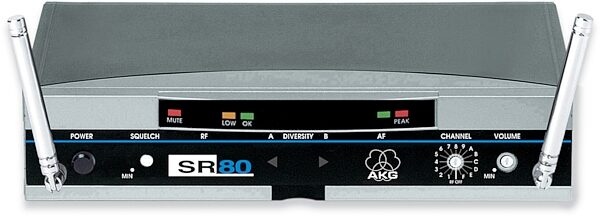 open zoom image for AKG WMS80 UHF Lapel Wireless System with C417 Microphone, SR 80 Receiver