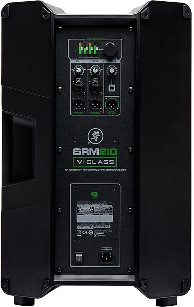 open zoom image for Mackie SRM210 V-Class Powered Loudspeaker (1x10", 2000 Watts), Single Speaker, Rear