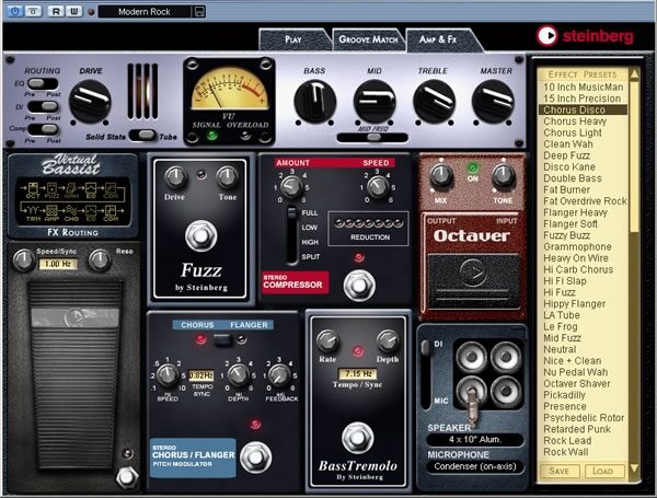 open zoom image for Steinberg Virtual Bassist Plug-In, Amp FX