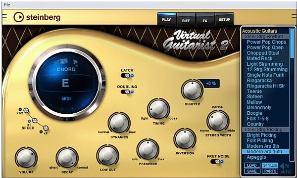 open zoom image for Steinberg Virtual Guitarist (Macintosh and Windows), Main