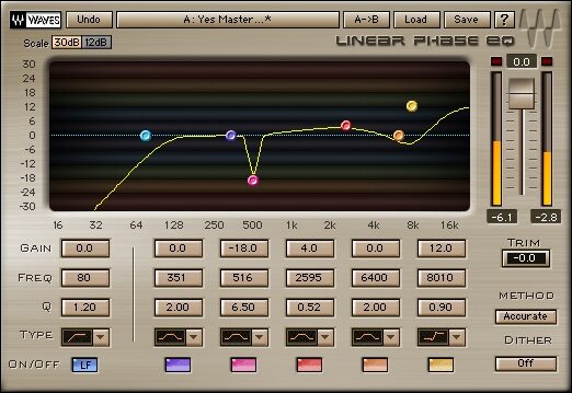 open zoom image for Waves Masters Bundle Native Version (Windows and Macintosh), Linear Phase Equalizer