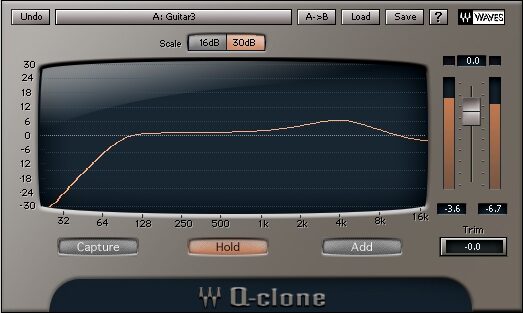 open zoom image for Waves Q-Clone Sampling EQ Plug-In (Macintosh and Windows), Main