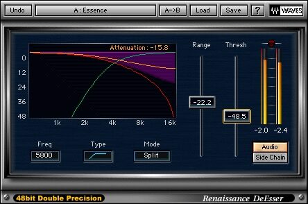 open zoom image for Waves Native Platinum Bundle (Macintosh and Windows), Renaissance DeEsser