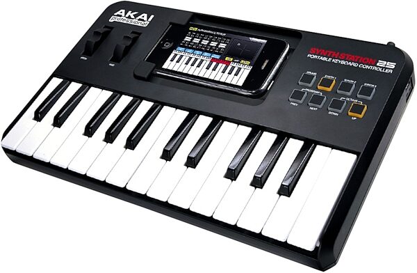 open zoom image for Akai SynthStation25 Piano Keyboard for iPhone and iPod Touch, Angle