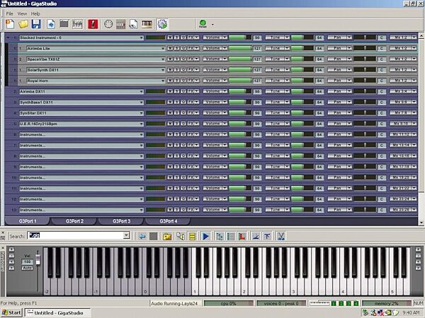 open zoom image for TASCAM Gigastudio 3 Solo Sampling Software (Windows), Sequencer