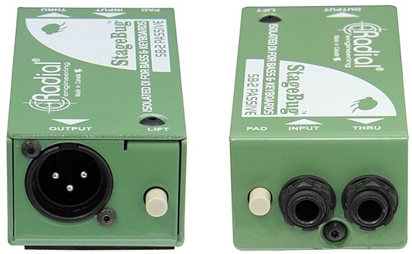 open zoom image for Radial StageBug SB-2 Passive Compact DI Direct Box, New, Front and Back
