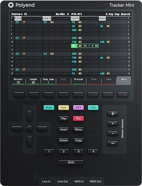 open zoom image for Polyend Tracker Mini Portable Audio Workstation, Open Box (Very Good), Action Position Back