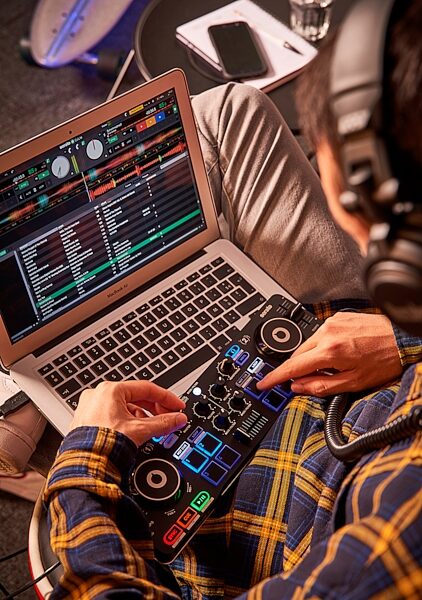 open zoom image for Hercules DJControl Starlight DJ Controller, New, Action Position Back