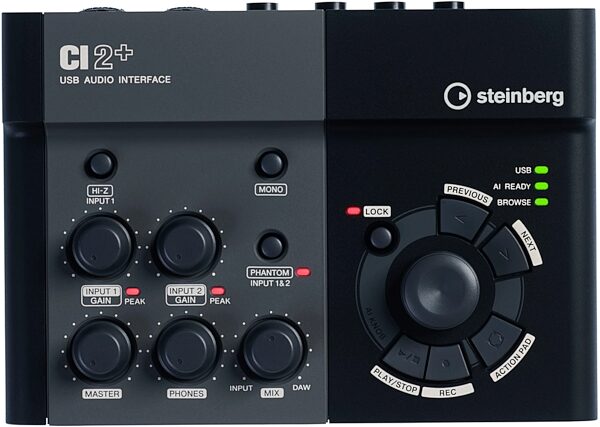 open zoom image for Steinberg CI2 Plus USB Audio Interface, Top