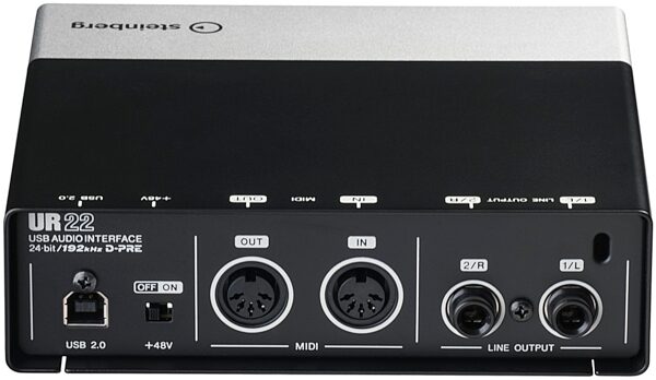 open zoom image for Steinberg UR22 USB Audio Interface, Rear Angle