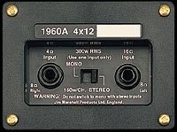 open zoom image for Marshall 1960AC Angled Guitar Speaker Cabinet (100 Watts, 4x12 in.), Connection Panel