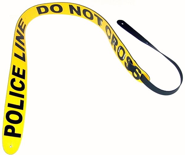 open zoom image for Perri's Leathers Police Line Leather Guitar Strap, Main
