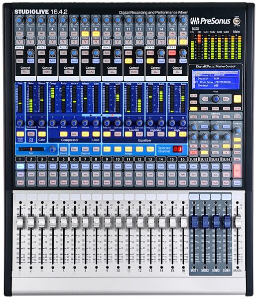open zoom image for PreSonus StudioLive 16.4.2 16-Channel Digital Mixer with FireWire Interface, Top