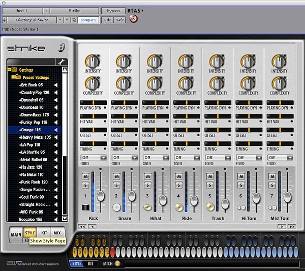 open zoom image for Digidesign Strike Virtual Drum Instrument RTAS DVD, Style