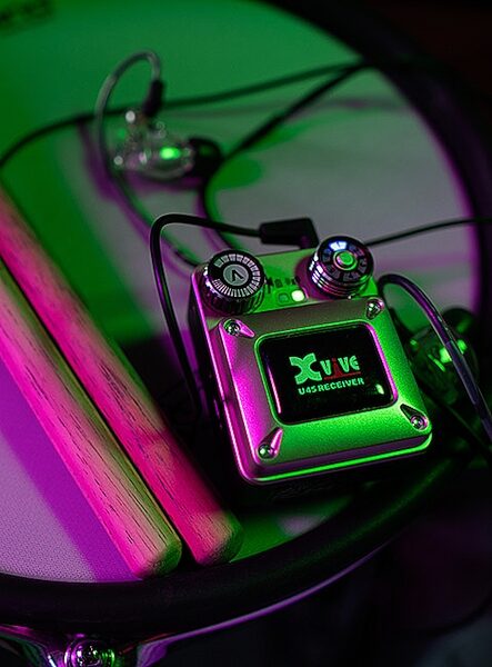 open zoom image for Xvive U45 5.8 GHz Digital Wireless In-Ear Monitor System, Black, In Use