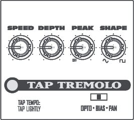 open zoom image for Line 6 MS5 Tap Tremolo ToneCore Pedal, Face