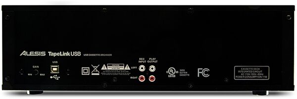 open zoom image for Alesis TapeLink USB Cassette Deck, Rear