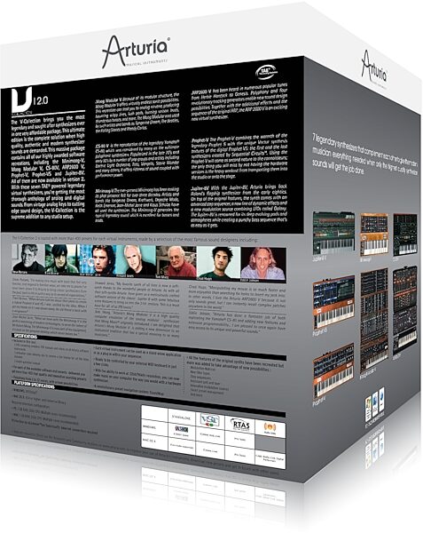 open zoom image for Arturia Vintage Collection 2 Software Bundle, Back