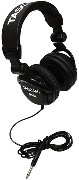 open zoom image for TASCAM TH-02 Closed Back Studio Headphones, Black, Alt