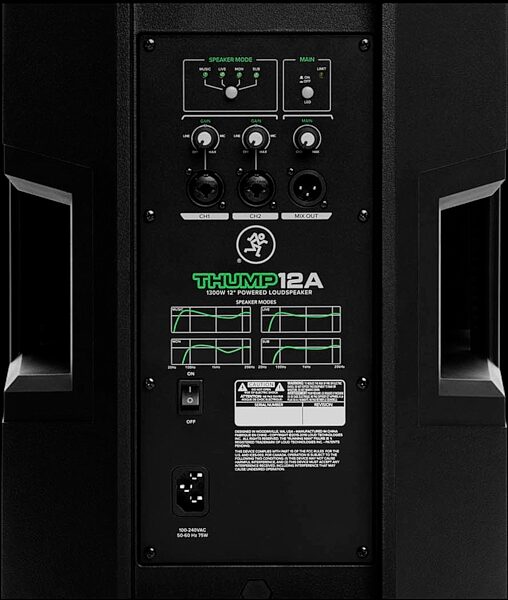 open zoom image for Mackie Thump12A Powered Speaker (1300 Watts), Rear