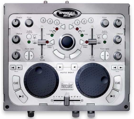 open zoom image for Hercules DJ Console MK2 USB DJ/Audio Interface, Top