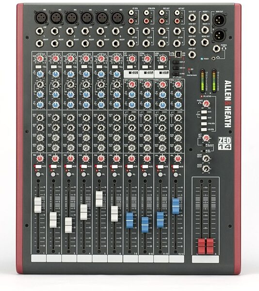 open zoom image for Allen and Heath ZED-14 14-Channel Mixer with USB Interface, New, Main