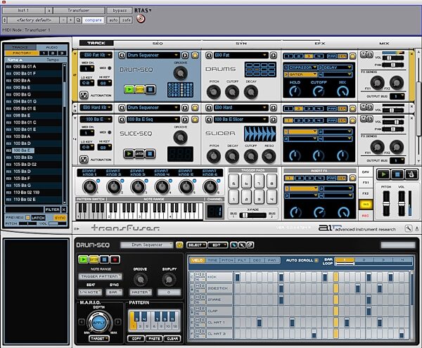 open zoom image for Digidesign Transfuser Virtual Instrument Software, Sequencer