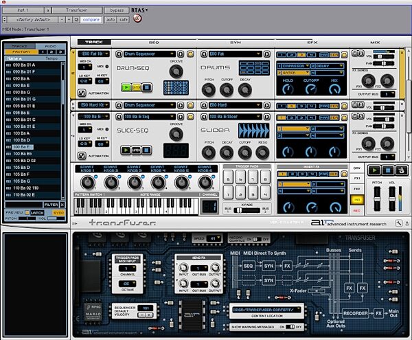 open zoom image for Digidesign Transfuser Virtual Instrument Software, Routing