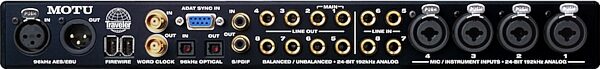 open zoom image for Mark of the Unicorn (MOTU) Traveler Portable FireWire Audio Interface, Rear